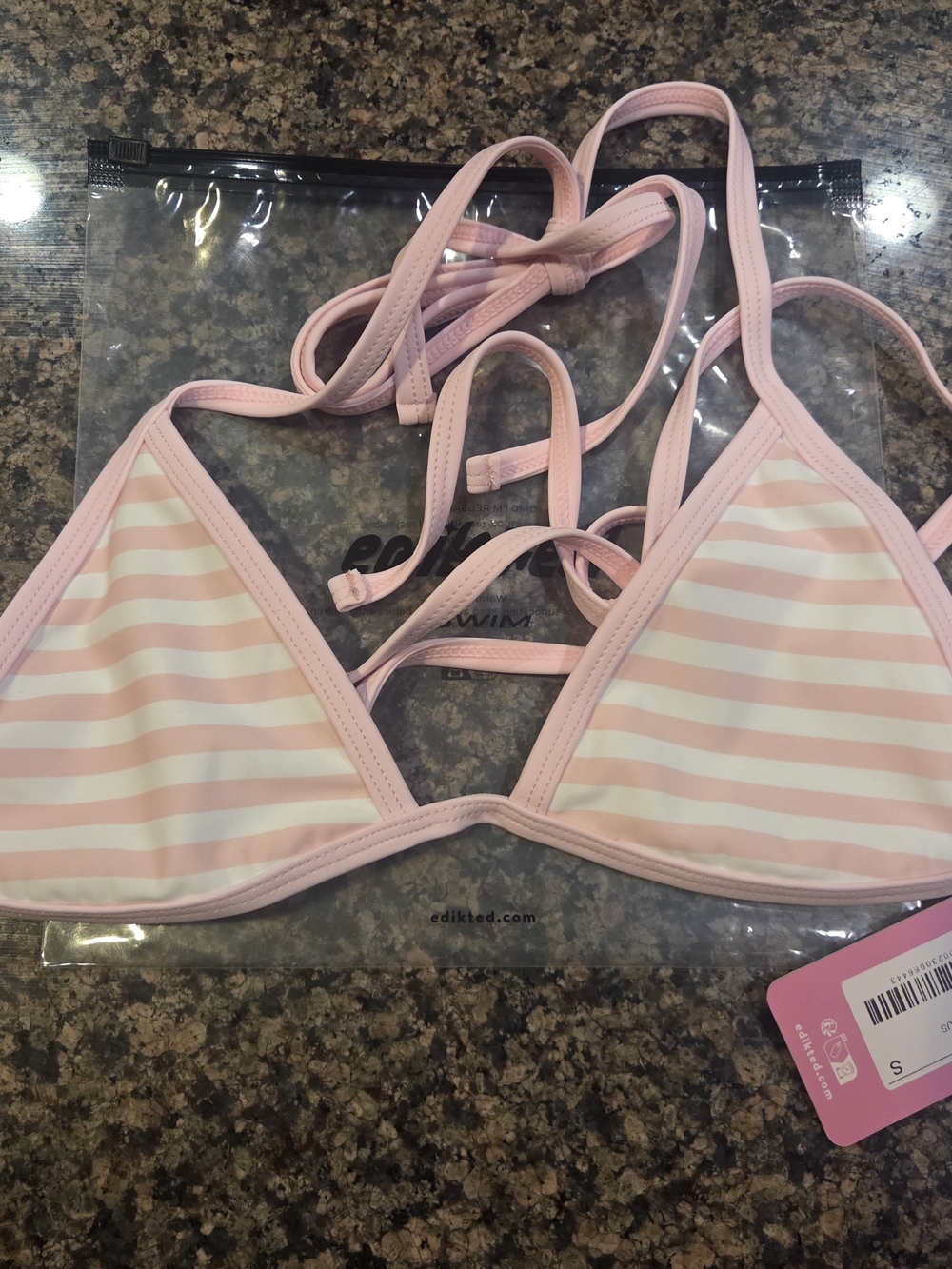 NWT Edikted Jayla Striped Bikini Set